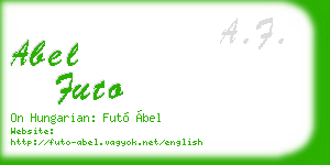 abel futo business card